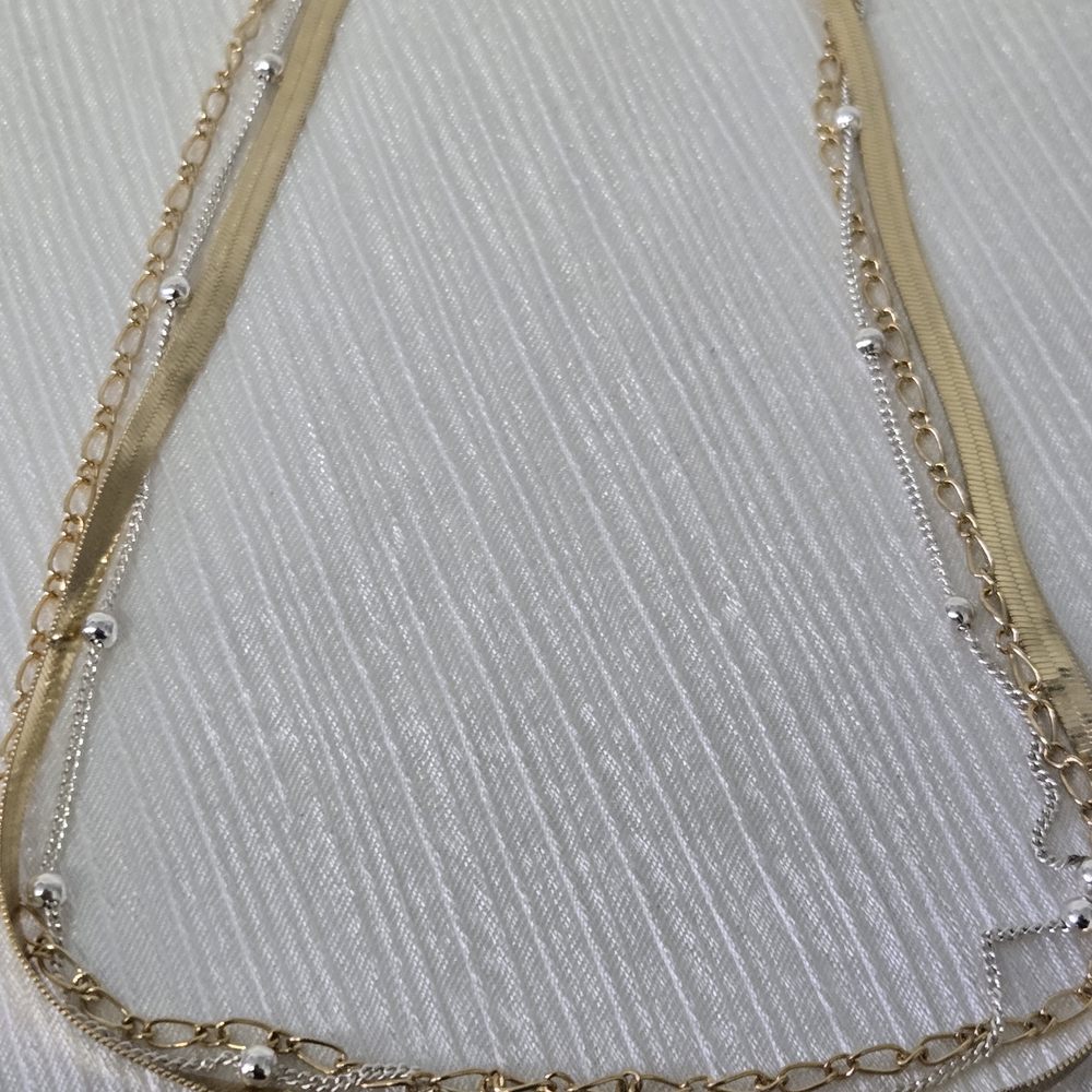 Chic Gold and Silver Layered Necklace